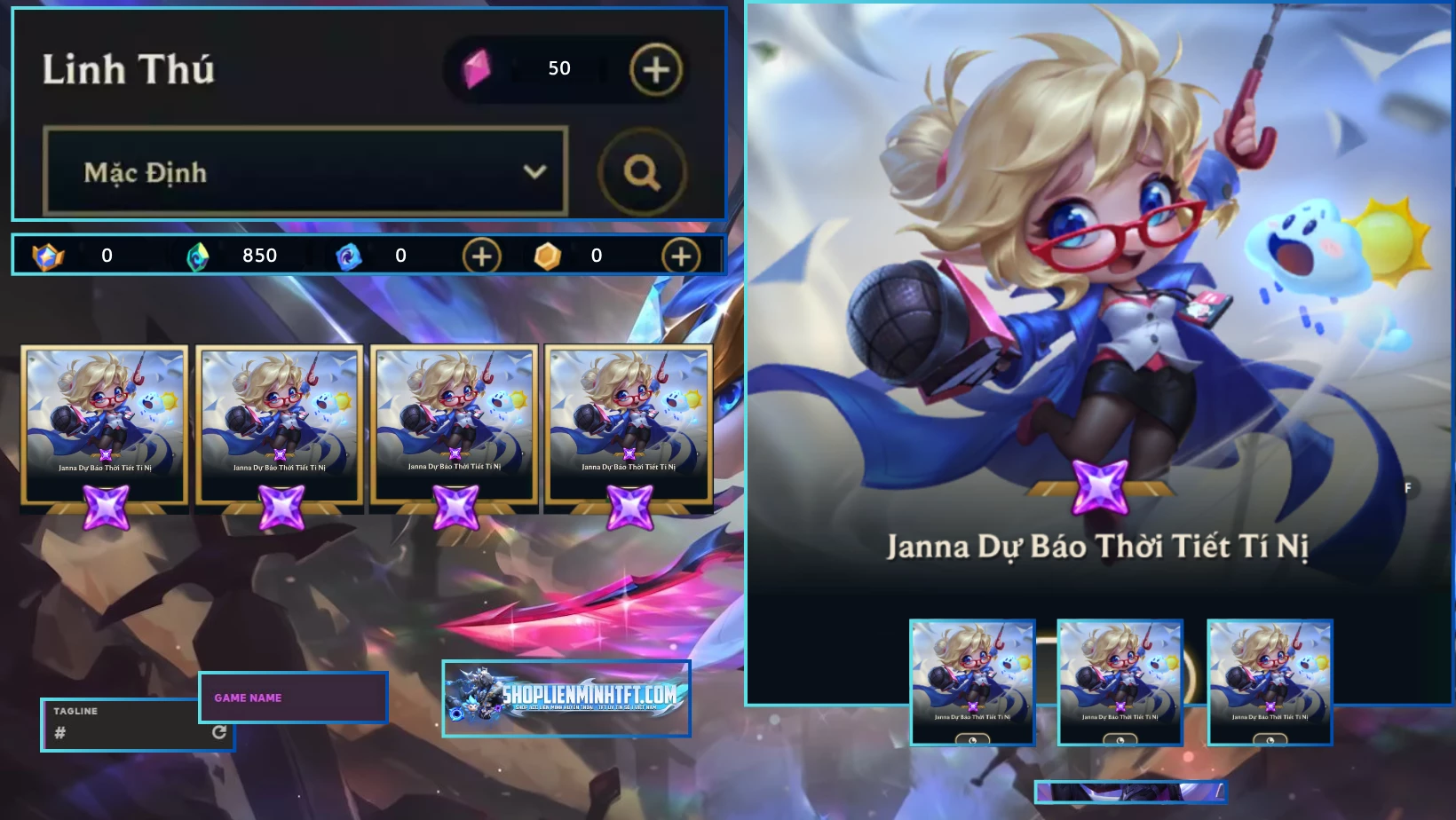 JANNA DỰ BÁO THỜI TIẾT TÍ NỊ CLONE